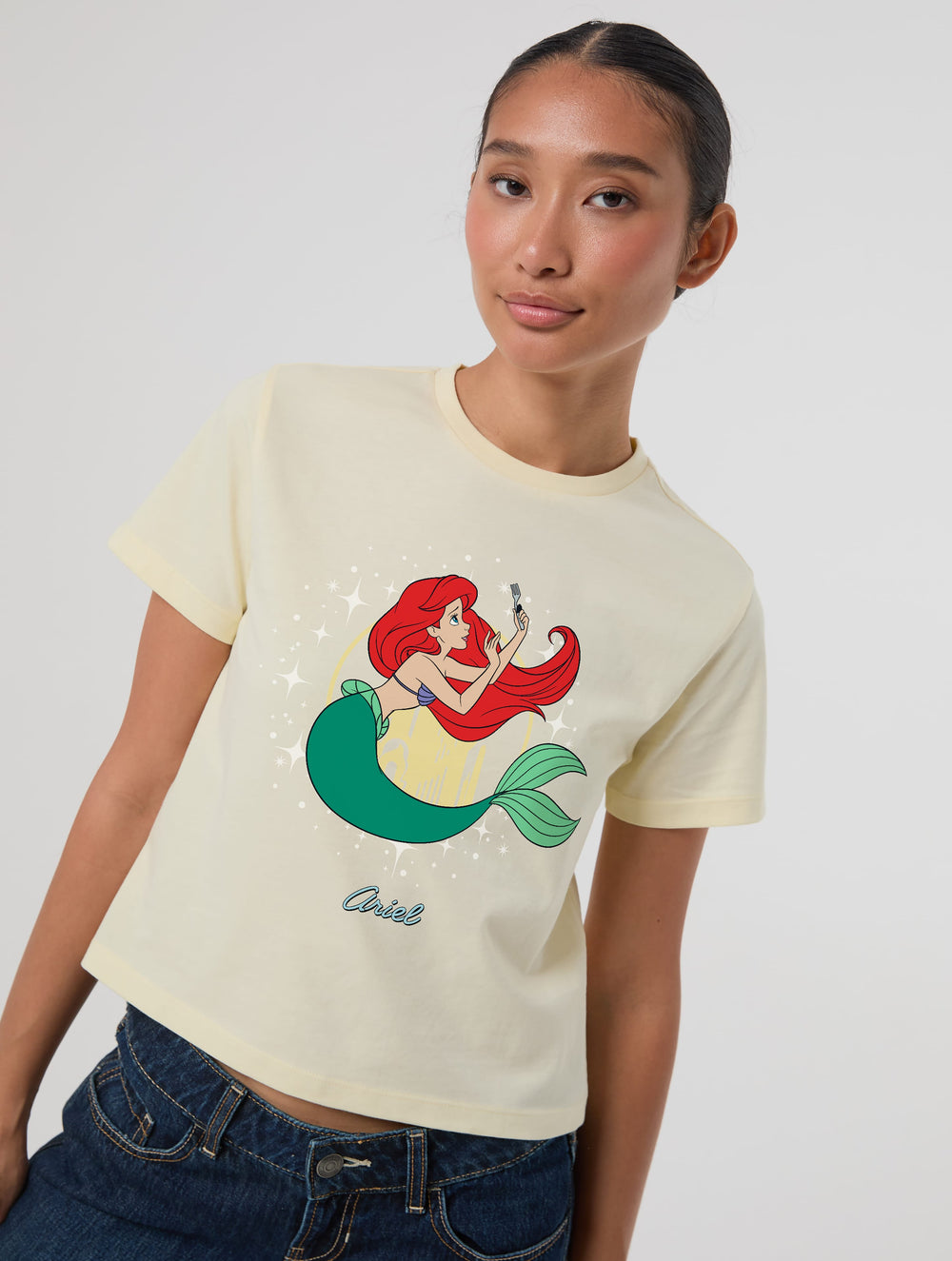 Disney Ariel Baby T-Shirt In Butter Yellow