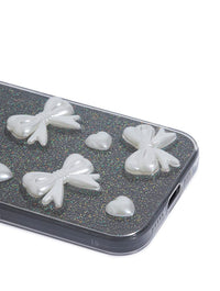3D Bow and Hearts iPhone Case Phone Cases Custard London