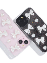 3D Bow and Hearts iPhone Case Phone Cases Custard London