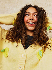 3D Lemons Knitted Cardigan Jumpers & Cardigans Skinnydip London