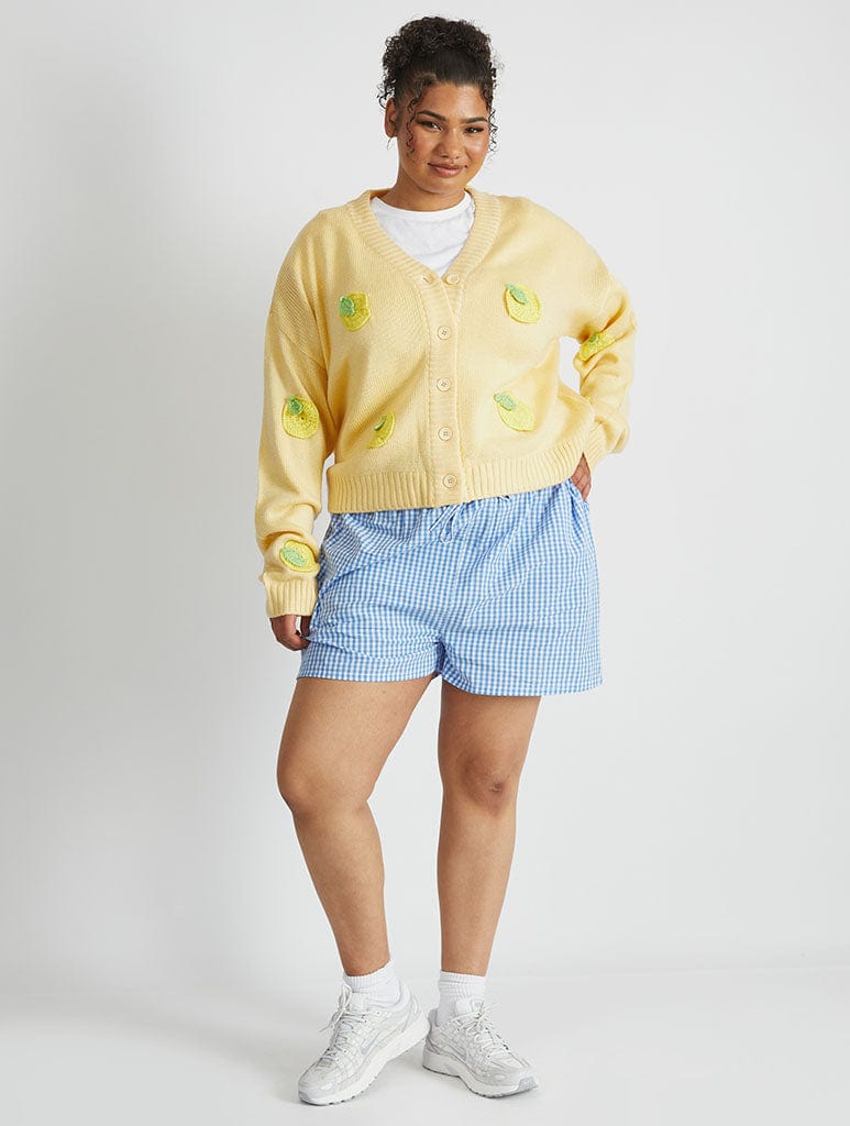 3D Lemons Knitted Cardigan Jumpers & Cardigans Skinnydip London
