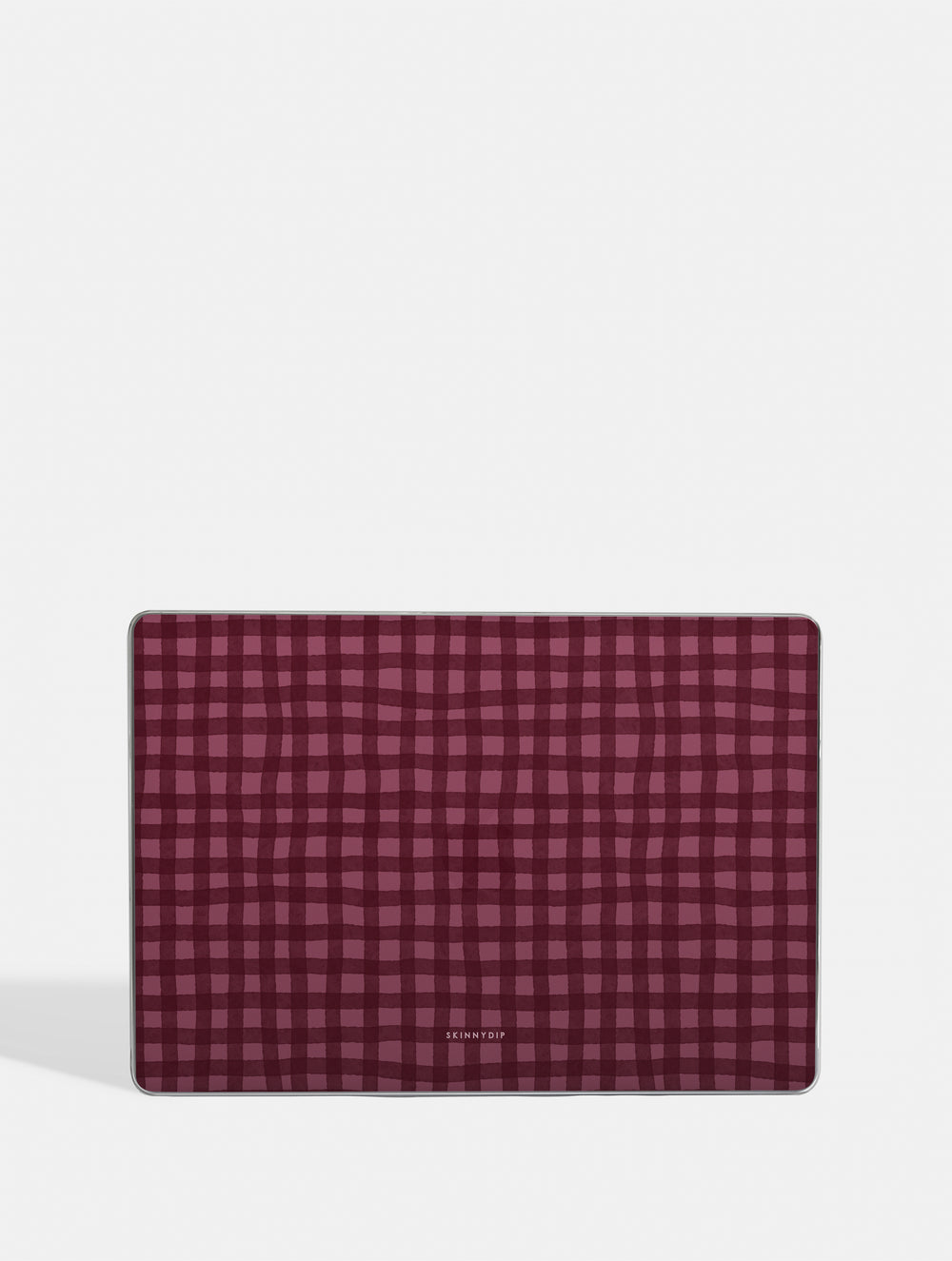 Burgundy Gingham MacBook Case