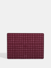 Burgundy Gingham MacBook Case