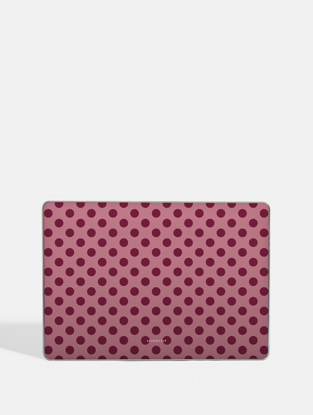 Burgundy Red Large Polka Dot MacBook Case