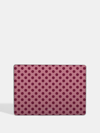 Burgundy Red Large Polka Dot MacBook Case