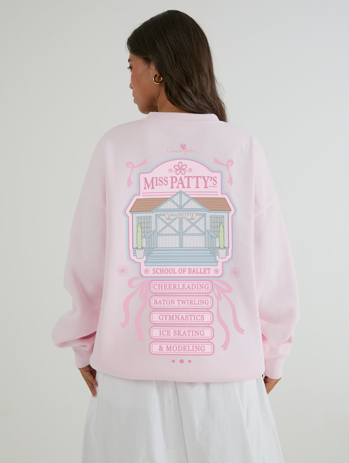 Gilmore Girls x Skinnydip Miss Patty’s School Of Ballet Sweatshirt in Pink