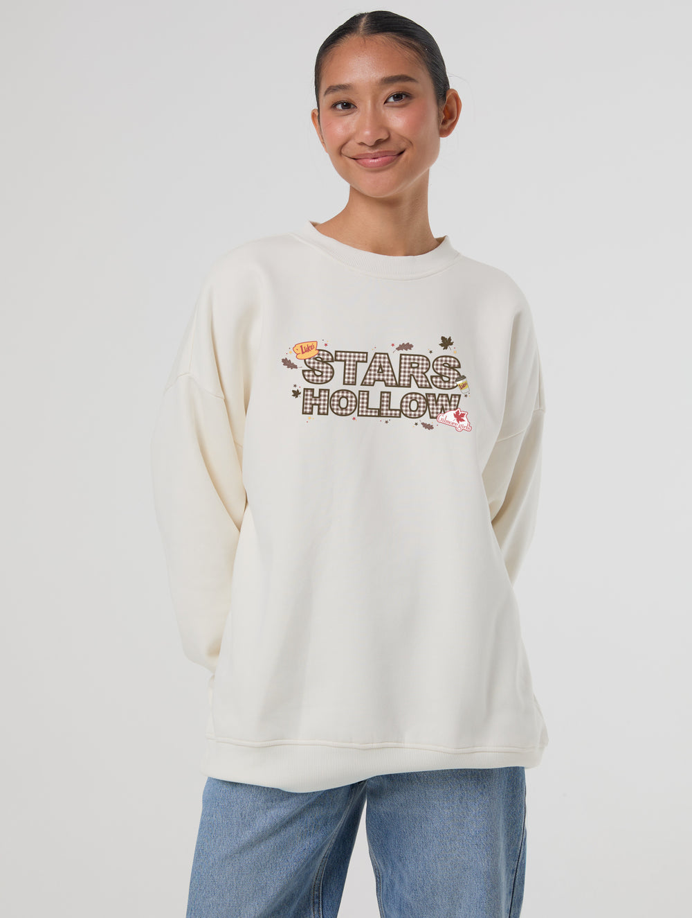 Gilmore Girls x Skinnydip I'd Rather Be in Stars Hollow Sweatshirt In White