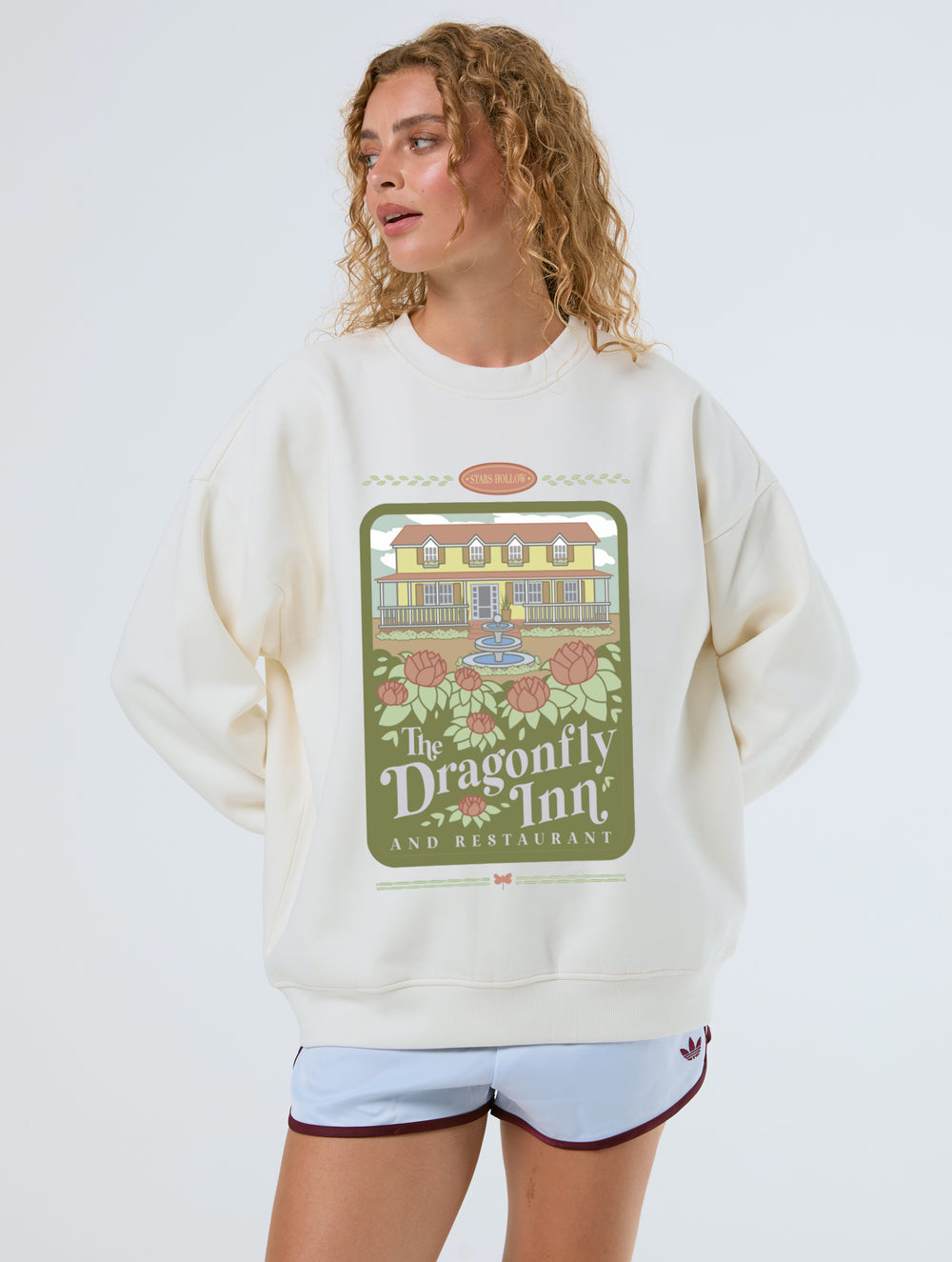 Gilmore Girls x Skinnydip The Dragonfly Inn Sweatshirt In White