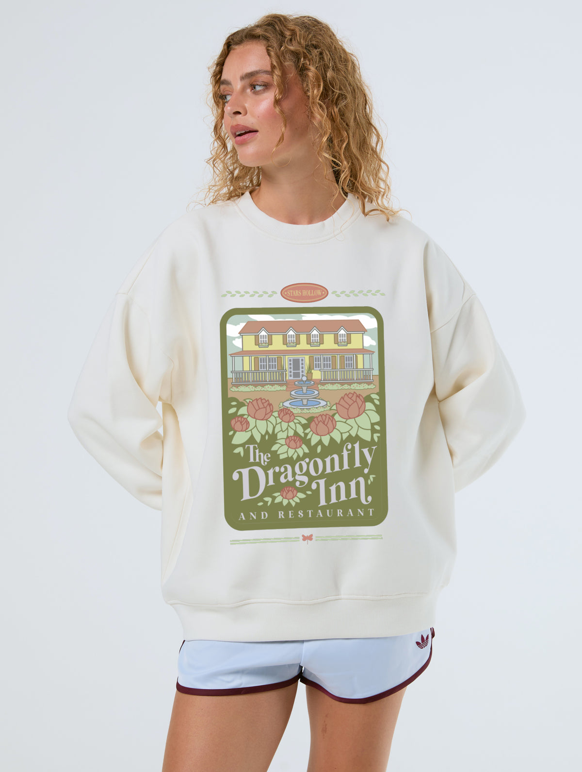 Gilmore Girls x Skinnydip The Dragonfly Inn Sweatshirt In White
