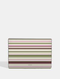 Horizontal Stripes Pink Green Brown MacBook Case
