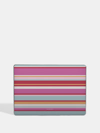 Horizontal Stripes Pink Red Orange Blue MacBook Case