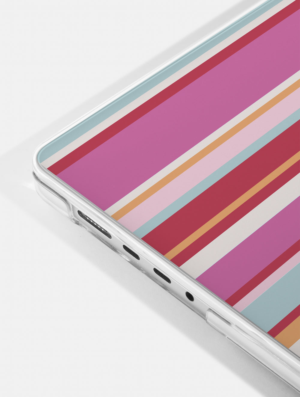 Horizontal Stripes Pink Red Orange Blue MacBook Case