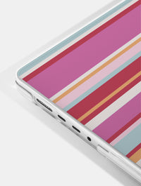 Horizontal Stripes Pink Red Orange Blue MacBook Case