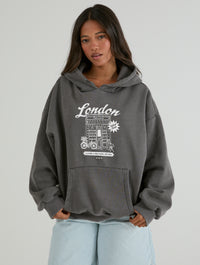 London Pâtisserie Hoodie In Acid Wash