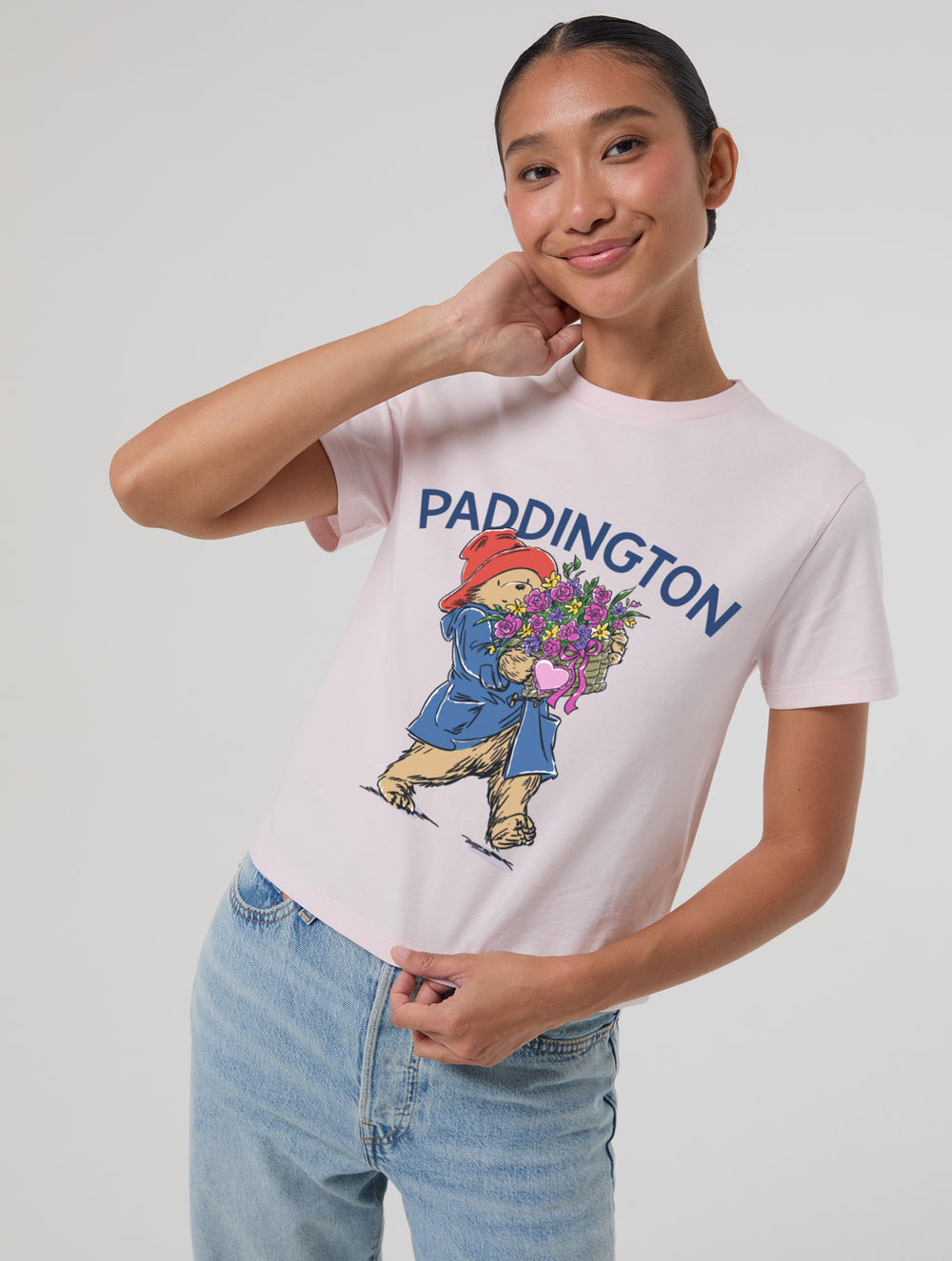 Paddington x Skinnydip Flower Bouquet Baby T-Shirt In Pink