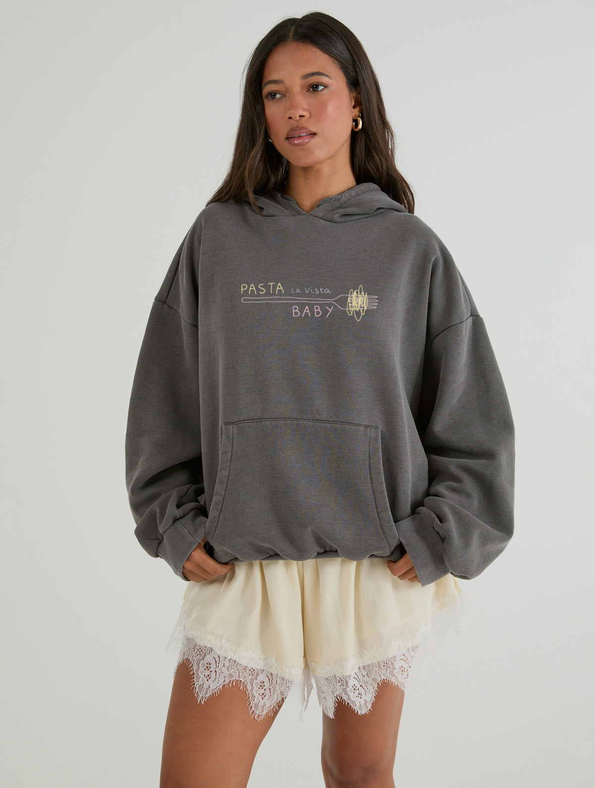 Pasta La Vista Hoodie In Acid Wash