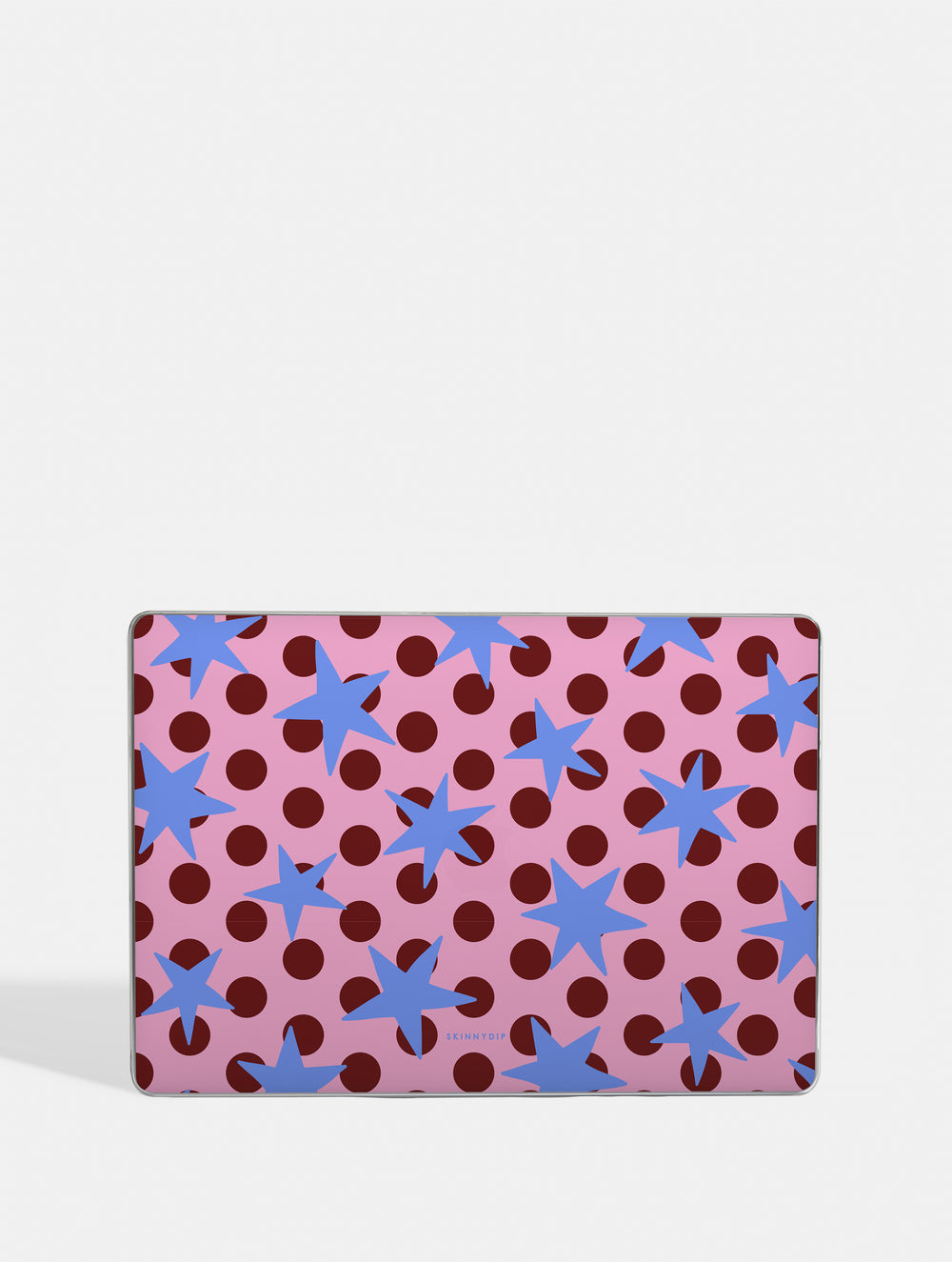 Stars and Spots Pink Burgundy and Blue MacBook Case