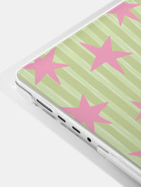 Stars and Stripes Matcha and Pink MacBook Case