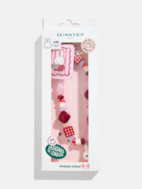 Miffy x Skinnydip Patchwork Beaded Charm in Pink