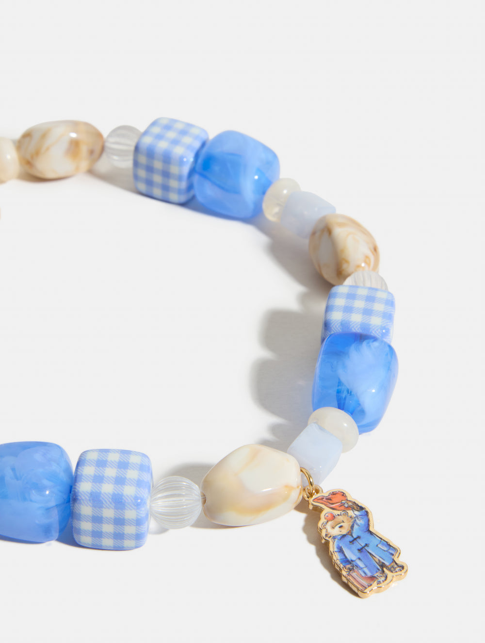 Paddington x Skinnydip Gingham Beaded Strap in Blue