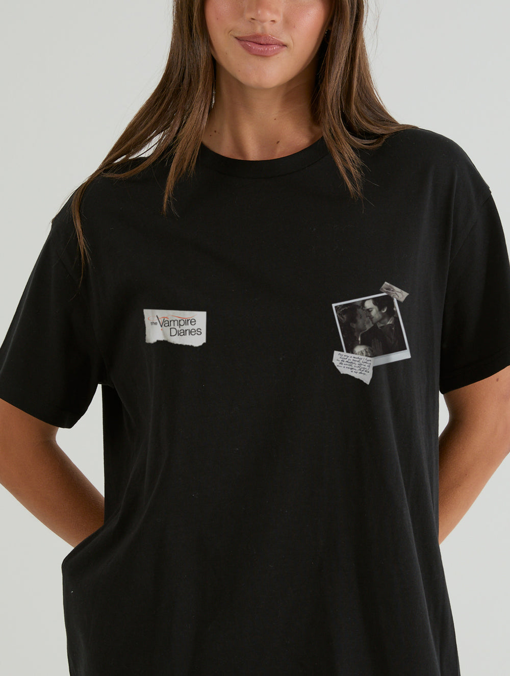 The Vampire Diaries x Skinnydip Poster T-Shirt In Black