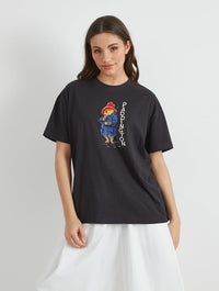 A Bear Called Paddington T-Shirt in Black Tops & T-Shirts Skinnydip London