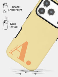 'A' Initial Yellow Ultra Protective iPhone Case Phone Cases Skinnydip London