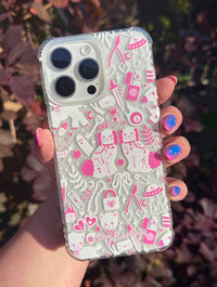 Amy Hastings x Skinnydip Pink Doodles Shock iPhone Case Phone Cases Skinnydip London