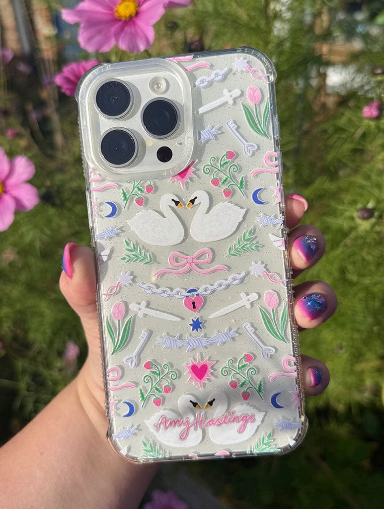Amy Hastings x Skinnydip Pretty Swans Shock iPhone Case Phone Cases Skinnydip London