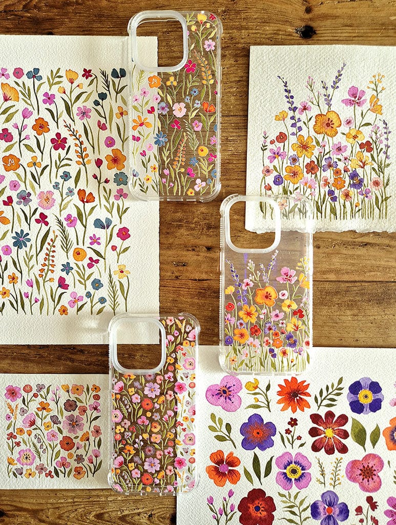 Anna Lau x Skinnydip Whimsical Wildflowers Shock iPhone Case Phone Cases Skinnydip London