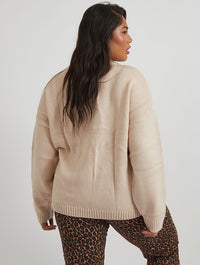 Applique Crochet Cherry Knitted Jumper in Cream Jumpers & Cardigans Skinnydip London