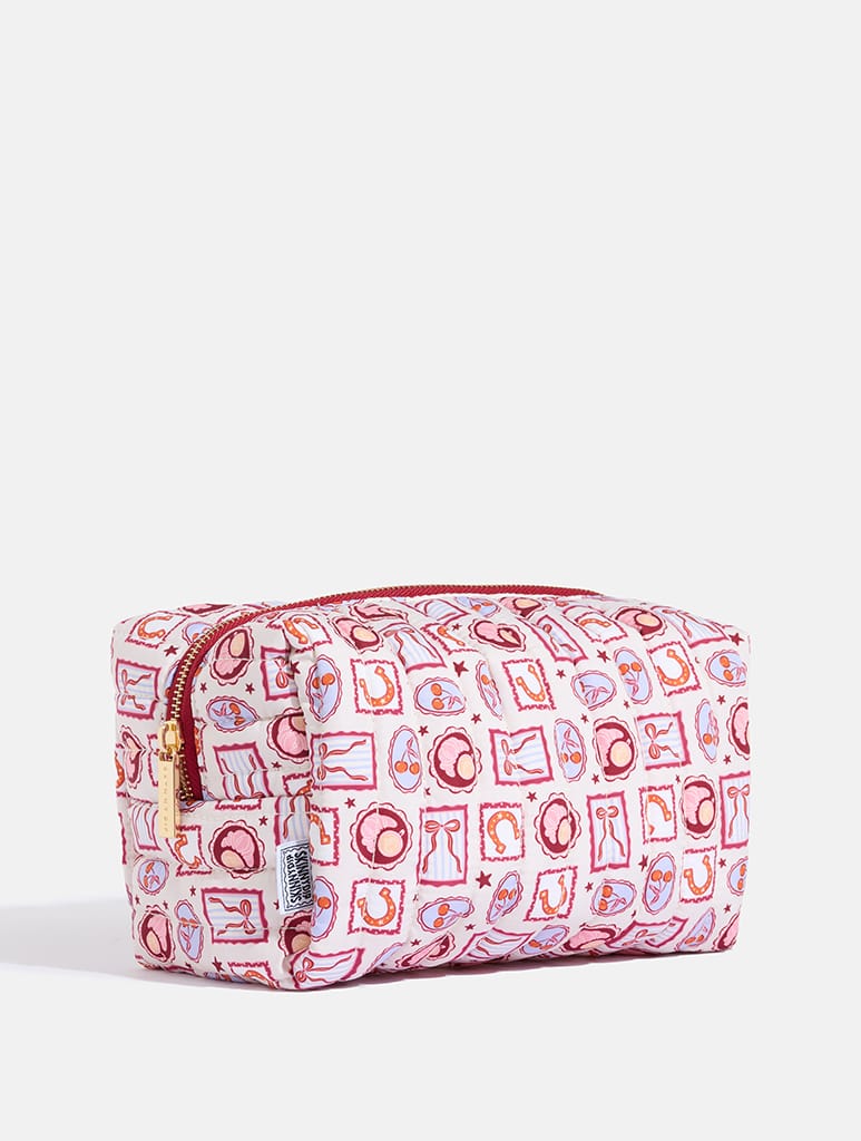 Autumn Cherry Patchwork Quilted Makeup Bag Makeup Bags & Wash Bags Skinnydip London