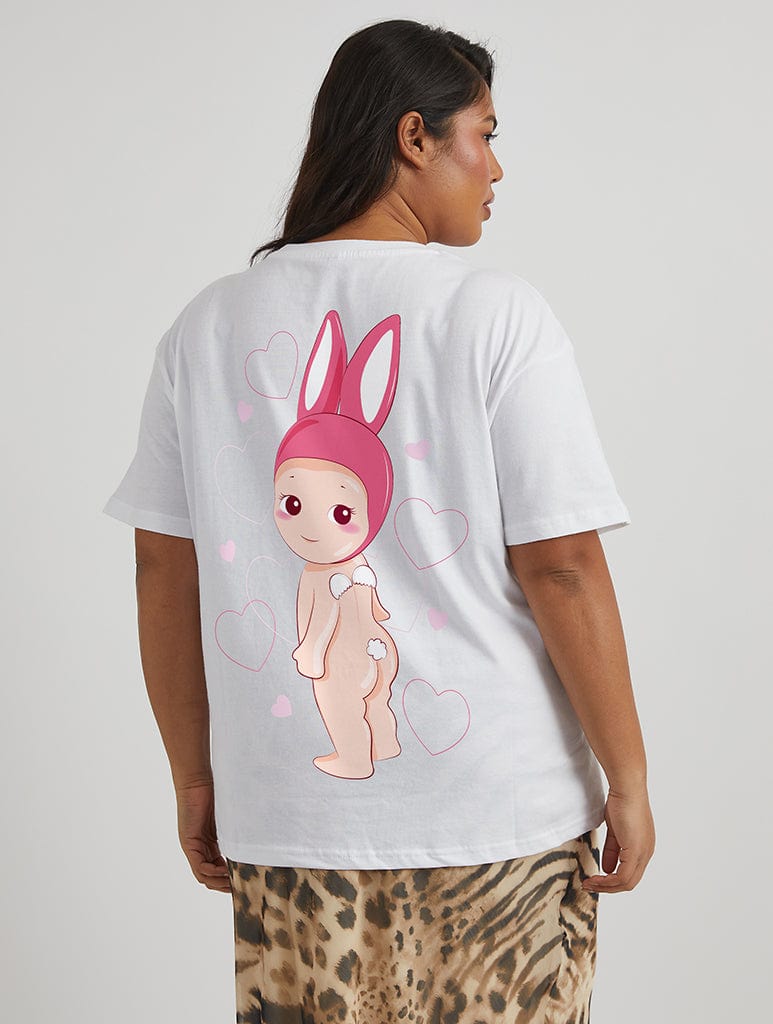 Baby Angel Bunny T-Shirt in Ecru Tops & T-Shirts Skinnydip London
