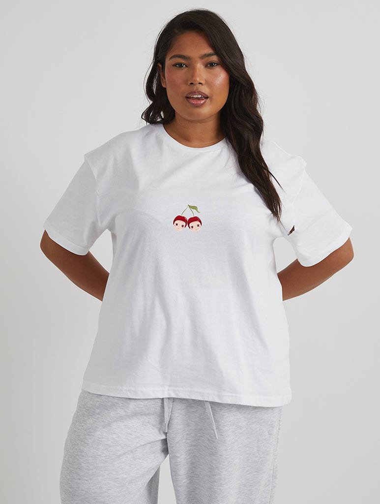 Baby Angel Cherub T-Shirt in Ecru Tops & T-Shirts Skinnydip London