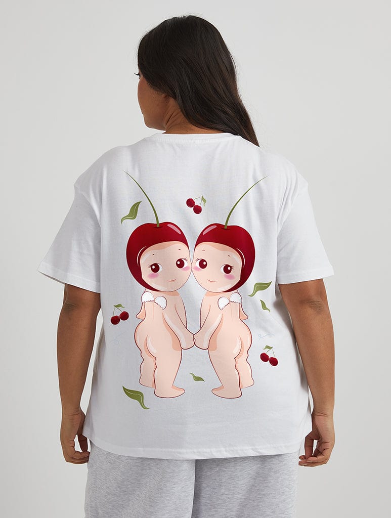 Baby Angel Cherub T-Shirt in Ecru Tops & T-Shirts Skinnydip London