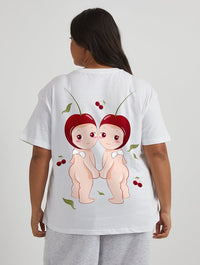 Baby Angel Cherub T-Shirt in Ecru Tops & T-Shirts Skinnydip London