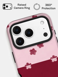 Baby Pink and Red Two-Tone Flower Ultra Protective iPhone Case Phone Cases Skinnydip London