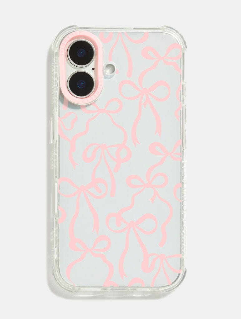 Baby Pink Bows Shock iPhone Case Phone Cases Skinnydip London