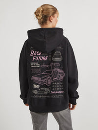 Back To The Future x Skinnydip DeLorean Outline Hoodie In Black Hoodies & Sweatshirts Skinnydip London
