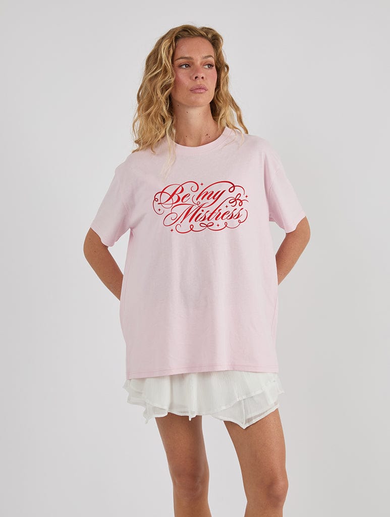 Be My Mistress T-Shirt In Pink Tops & T-Shirts Skinnydip London