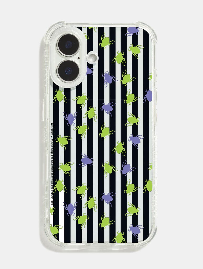 Beetlejuice x Skinnydip Stripes Shock iPhone Case Phone Cases Skinnydip London