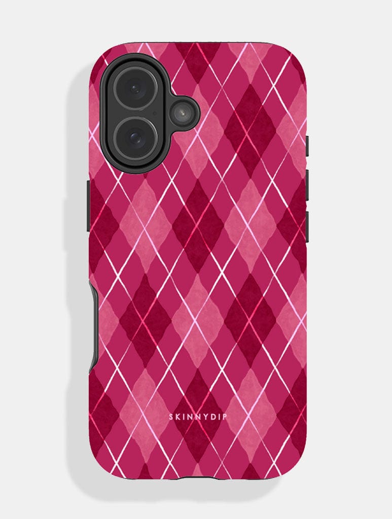Berry Argle Check Ultra Protective iPhone Case Phone Cases Skinnydip London