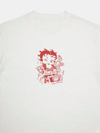 Betty Boop x Skinnydip Motorcycle Baby T-Shirt In White Tops & T-Shirts Skinnydip London