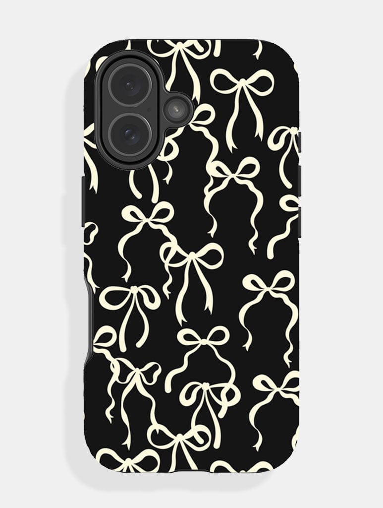 Black And Cream Bows Ultra Protective iPhone Case Phone Cases Skinnydip London