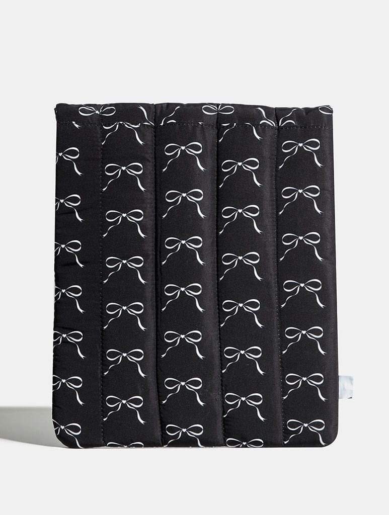 Black and White Ditsy Bow Laptop Sleeve Laptop Cases Skinnydip London