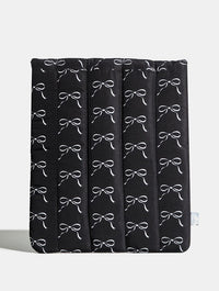 Black and White Ditsy Bow Laptop Sleeve Laptop Cases Skinnydip London