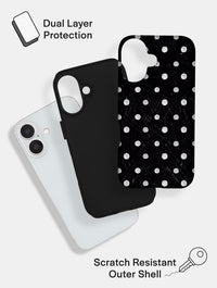 Black And White Painted Polka Dot Ultra Protective iPhone Case Phone Cases Skinnydip London