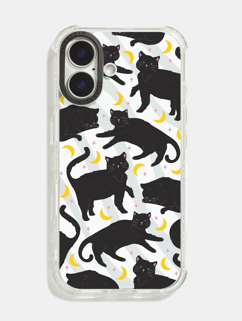 Black Cat Shock iPhone Case Phone Cases Skinnydip London