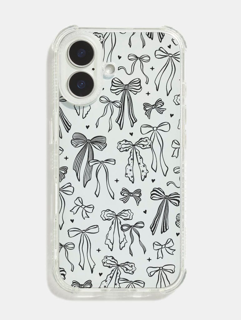 Black Painted Bows Shock iPhone Case Phone Cases Skinnydip London
