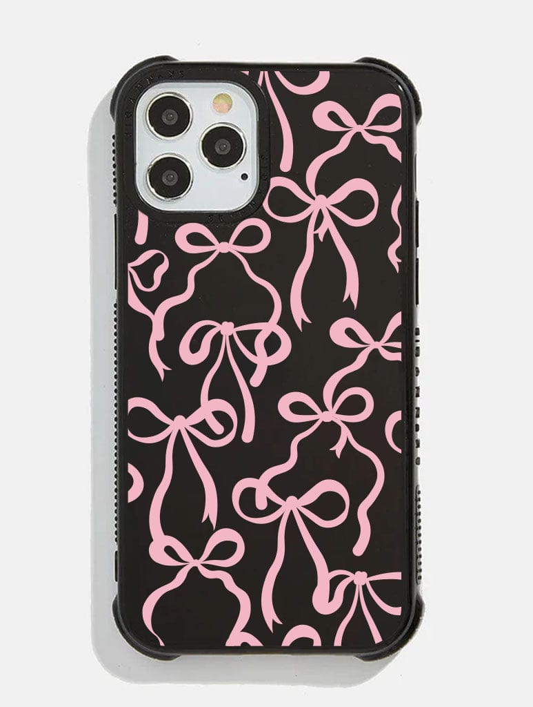 Black & Pink Bows Shock iPhone Case | Pretty Coquette Cases Black & Pink Bows Shock iPhone Case | Pretty Coquette Cases